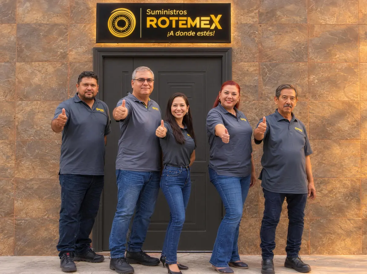 El equipo de Rotemex frente a sus instalaciones